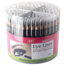 Joy 3 Eyeliner Pencil Bk+Dk Brw+Med Brw 12Dz/Jar