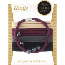Elastic Band Purple W/Rock Beads