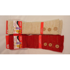 Knitted Solid Leg Warmer W/Flower
