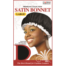 Large Satin Bonnet Black
