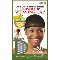 Oil Treated Closed Top Weaving Net Cap Black