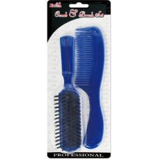 Handle Comb + Plastic Brush Set