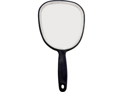 (MED) HAND MIRROR * BLACK *  8dz/cs