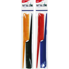 2Pc Rat Tail Comb Asst Color