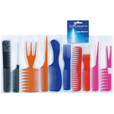 10Pc Comb Set Bone Color