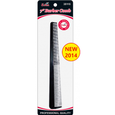 7 Barber Hard Rubber Comb Black