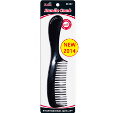 Handle Hard Rubber Comb Black