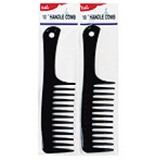 10 Handle Comb Black Indi.Pk.