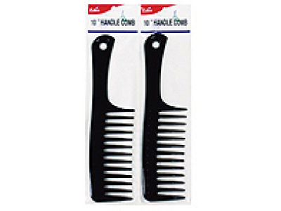 10 Handle Comb Black Indi.Pk.