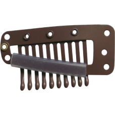 Wig Clip Brown (L) 3Dz/Cd Straight Line