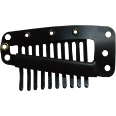 Wig Clip Black (L) 3Dz/Cd Straight Line