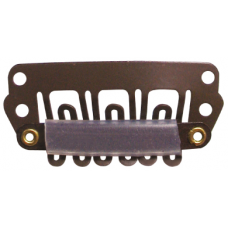 Wig Clip Brown (S) 3Dz/Cd Curl Line