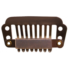 Wig Clip Brown (S) 3Dz/Cd Straihgt Line