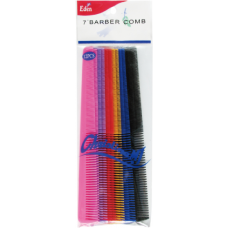7 Barber Comb Asst Color