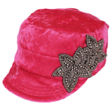 VELVET CAP W/BEADED STARFISH