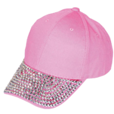 Baseball Cap W/Stones On Peak