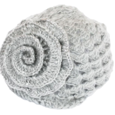 KNIT BEANIE W/FLOWER ROSETTE